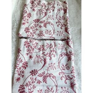 Set of 2 valances Quality JC Penny Home Cotton Mauve & White